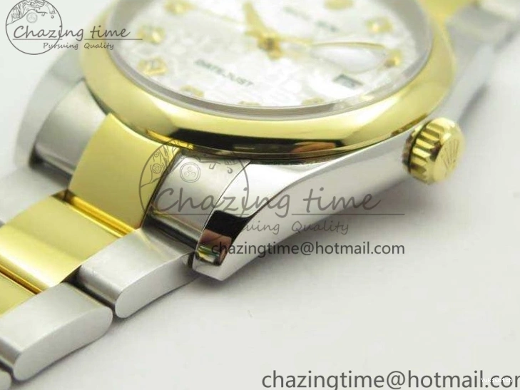 1:1 Diam 36mm SA3135 On YG SS Datejust V2 116234 Dial White Best Oyster DJF Com Bracelet Edition 0313